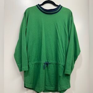 Vintage Chaus Sport Drawstring Tunic Top Athleisure Long Sleeve